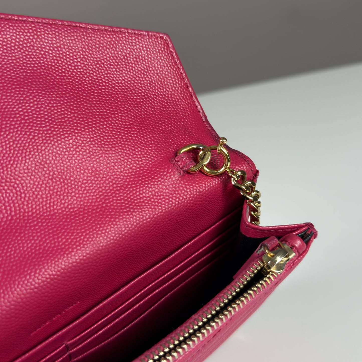 Saint Laurent Cassandre Envelope Chain Wallet