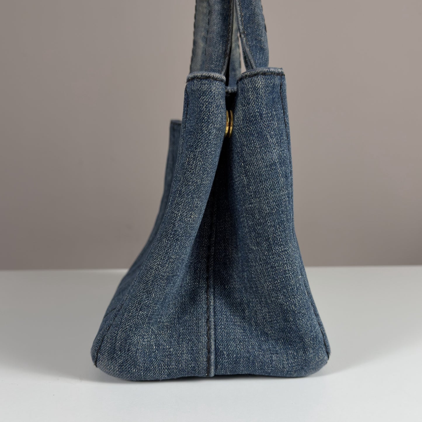 Prada Canapa Denim Tote Bag
