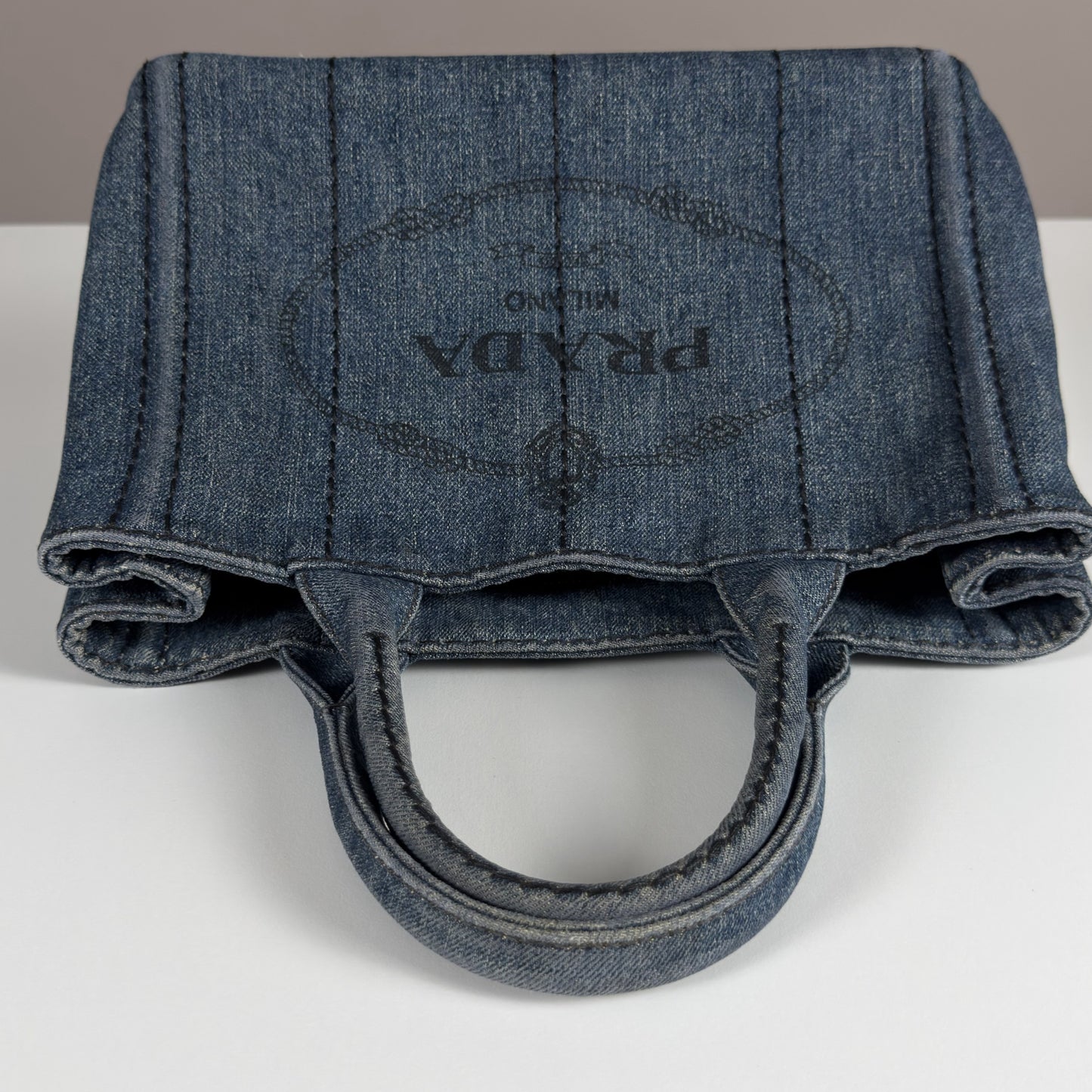 Prada Canapa Denim Tote Bag