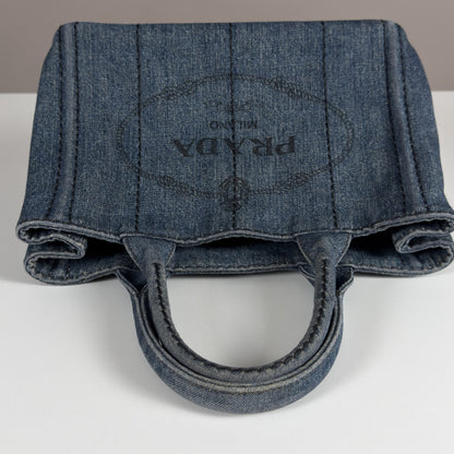 Prada Canapa Denim Tote Bag