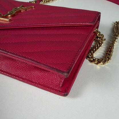Saint Laurent Cassandre Envelope Chain Wallet