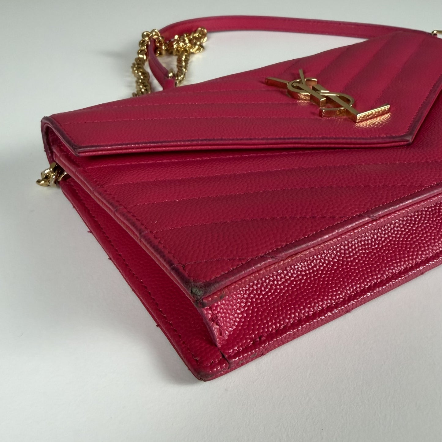 Saint Laurent Cassandre Envelope Chain Wallet