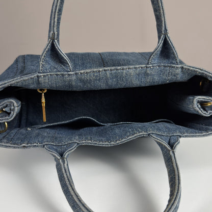 Prada Canapa Denim Tote Bag