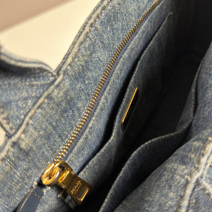 Prada Canapa Denim Tote Bag