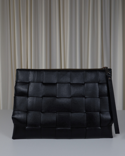 Bottega Veneta Maxi Intrecciato Leather Pouch