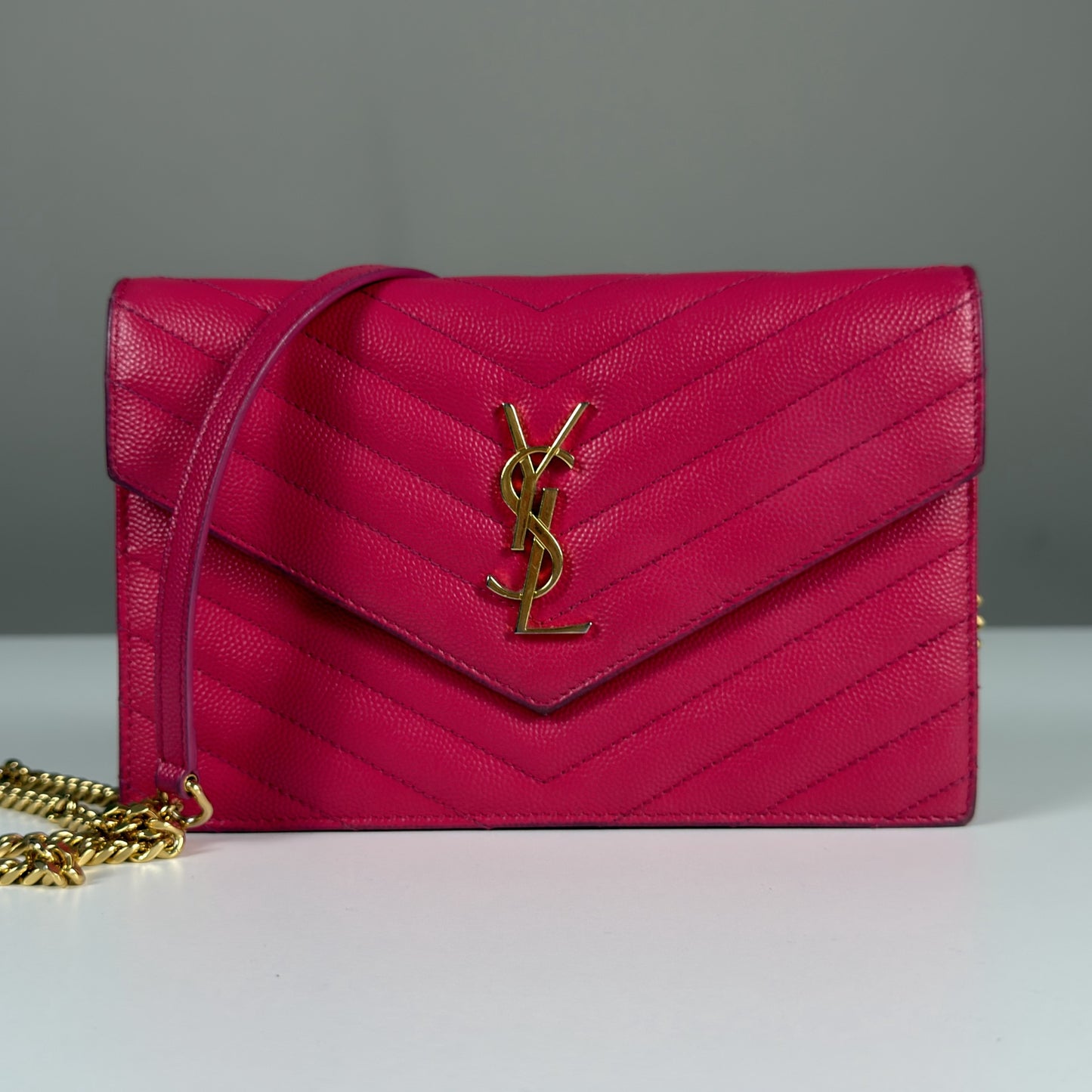 Saint Laurent Cassandre Envelope Chain Wallet