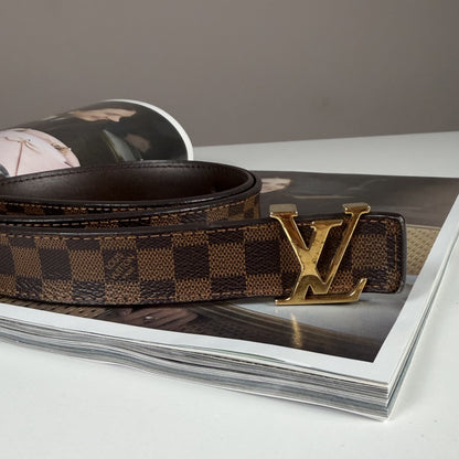 Louis Vuitton Belt Damier Ebene Canvas