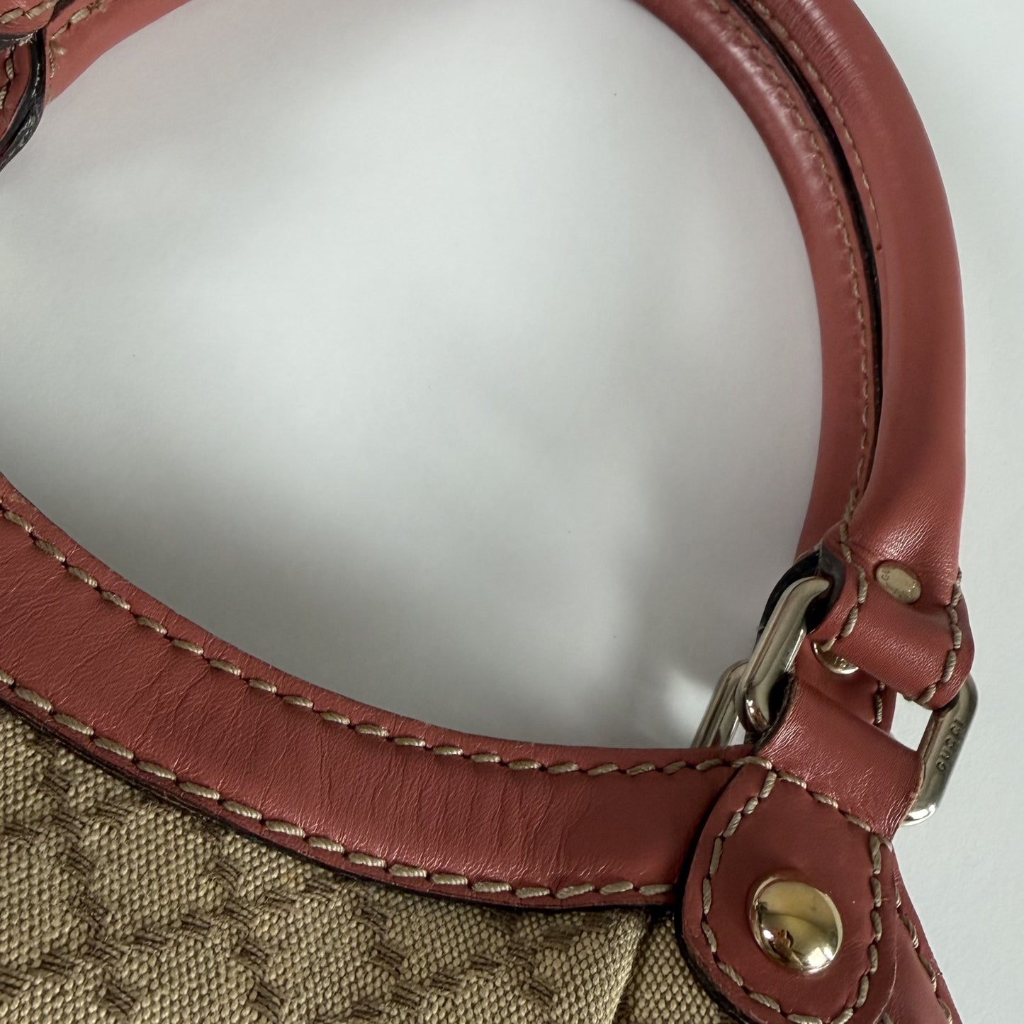 Gucci Sukey Tote Bag Diamante Canvas Pink