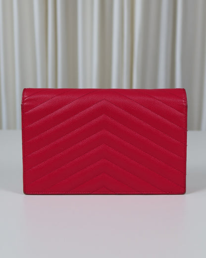 Saint Laurent Cassandre Envelope Chain Wallet