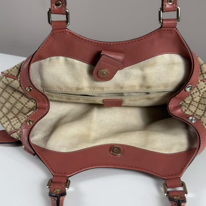 Gucci Sukey Tote Bag Diamante Canvas Pink