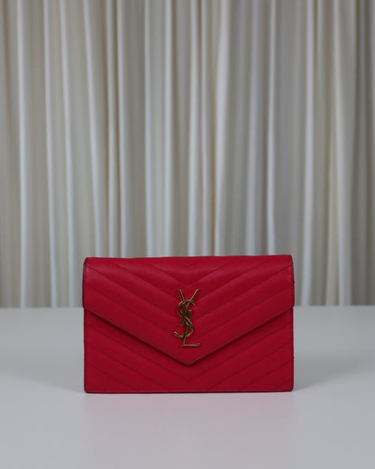 Saint Laurent Cassandre Envelope Chain Wallet