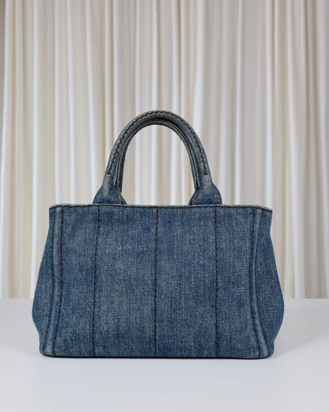 Prada Canapa Denim Tote Bag