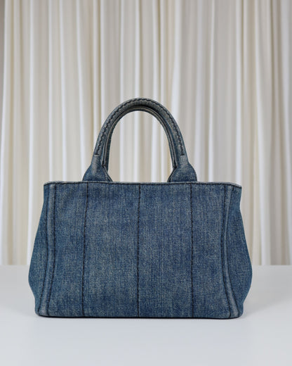 Prada Canapa Denim Tote Bag