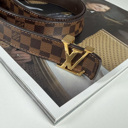 Louis Vuitton Belt Damier Ebene Canvas