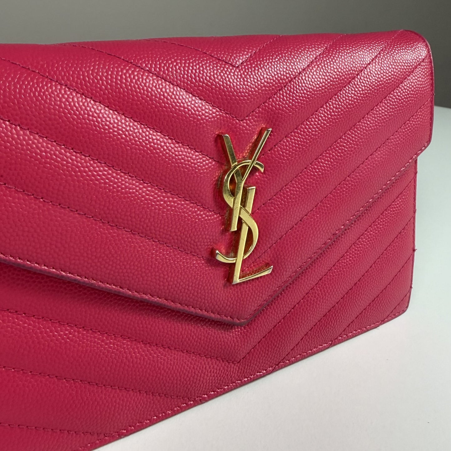 Saint Laurent Cassandre Envelope Chain Wallet