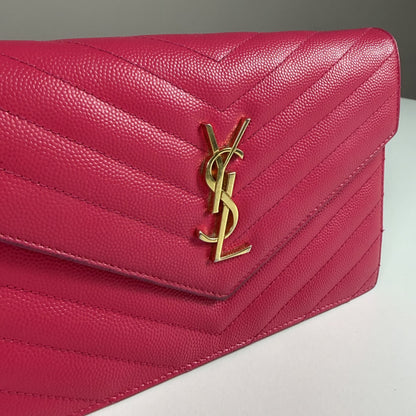 Saint Laurent Cassandre Envelope Chain Wallet