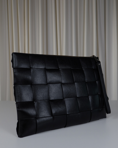 Bottega Veneta Maxi Intrecciato Leather Pouch