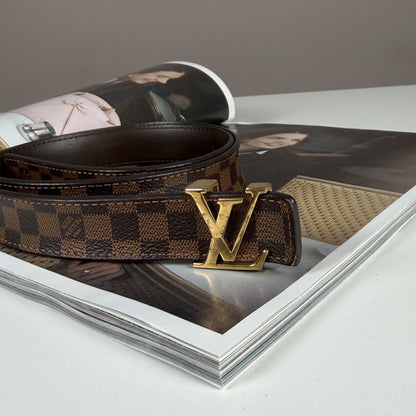 Louis Vuitton Belt Damier Ebene Canvas