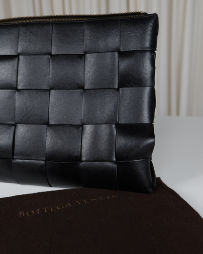 Bottega Veneta Maxi Intrecciato Leather Pouch
