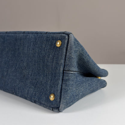 Prada Canapa Denim Tote Bag
