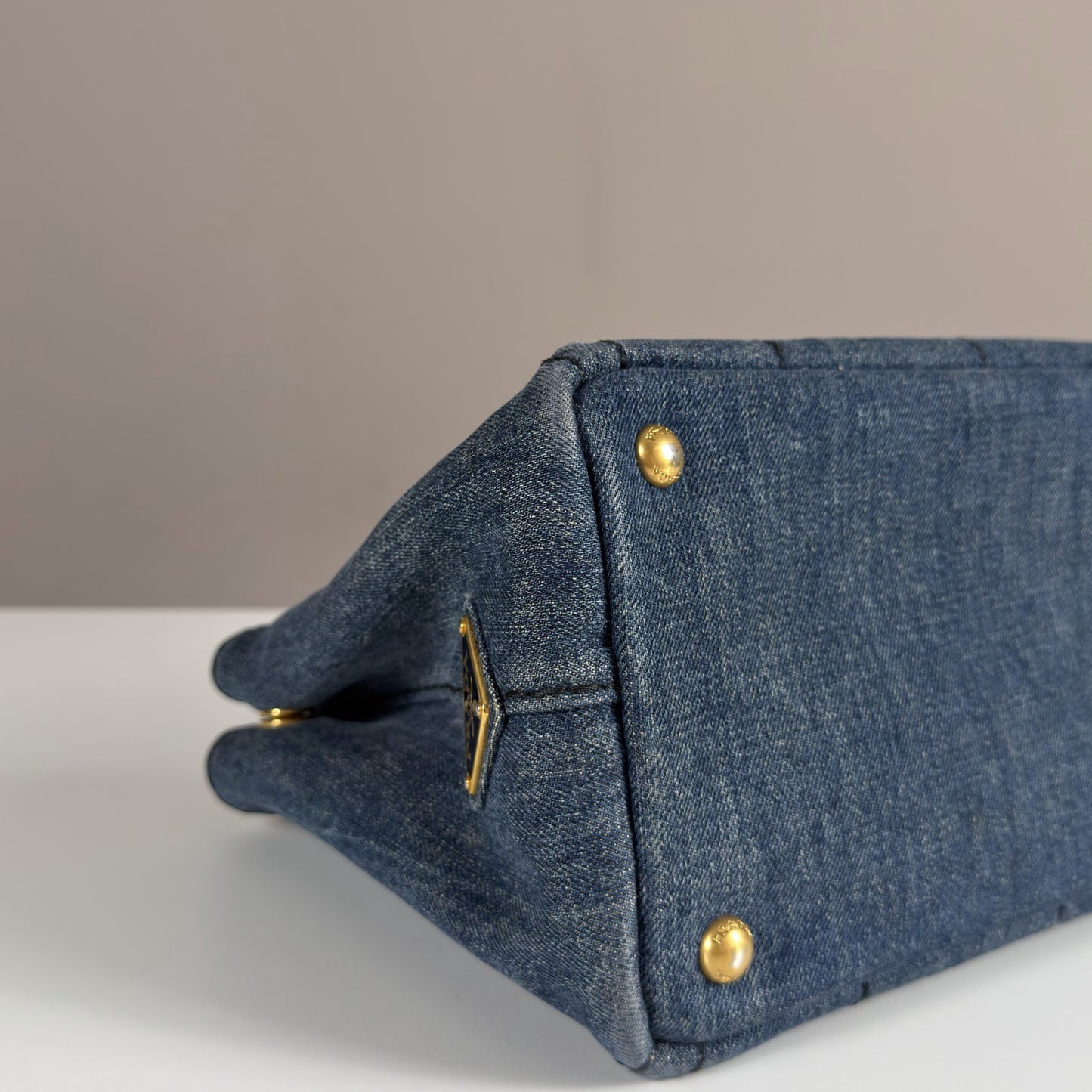 Prada Canapa Denim Tote Bag