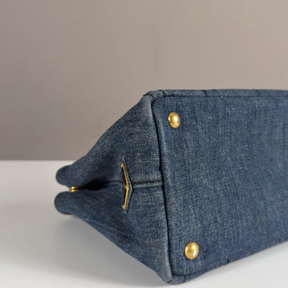 Prada Canapa Denim Tote Bag