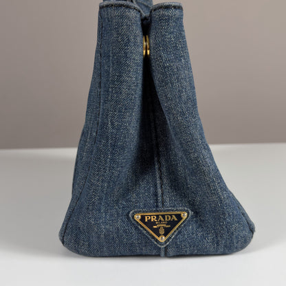 Prada Canapa Denim Tote Bag